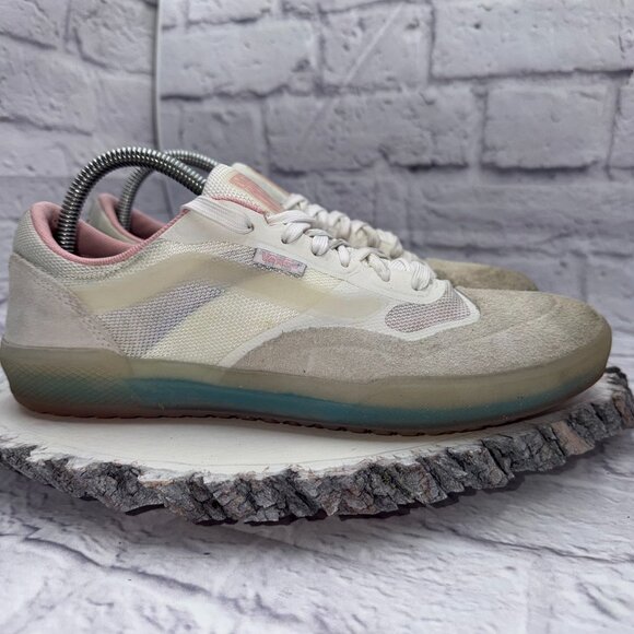 Vans Off The Wall AVE Pro Skateboard Shoe White Pink MENS 8.5 Women 10 - Picture 3 of 11